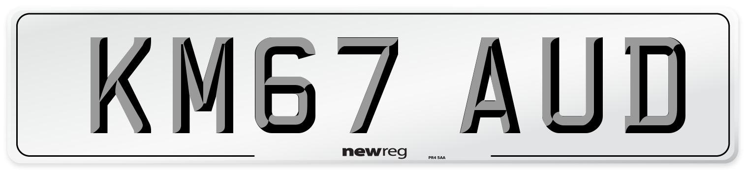 KM67 AUD Number Plate from New Reg